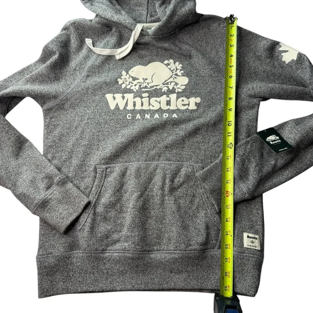 NEW ROOTS Whistler Kanga Hoody Hooded Pullover Sweatshirt Heathered Gray Small - Picture 9 of 10